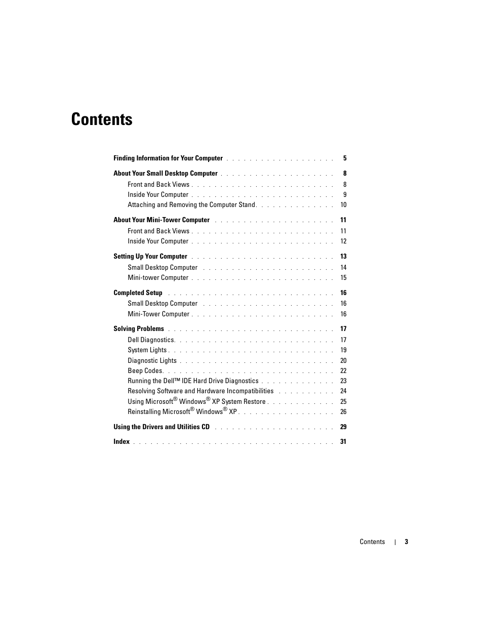 Dell OptiPlex 170L User Manual | Page 3 / 238