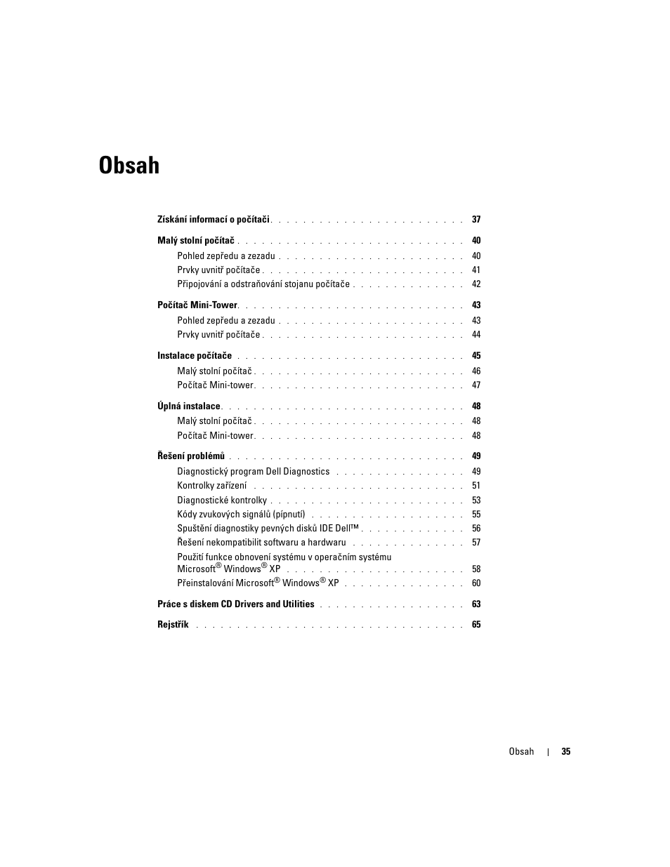 Dell OptiPlex 170L User Manual | Page 35 / 238