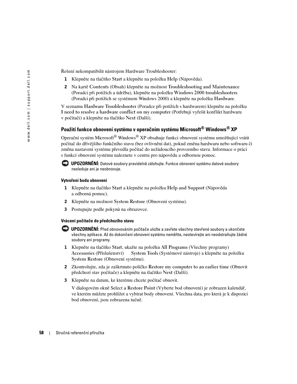 Dell OptiPlex 170L User Manual | Page 58 / 238