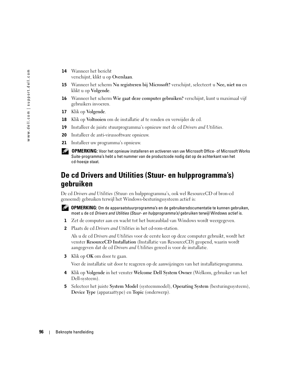 Dell OptiPlex 170L User Manual | Page 96 / 238