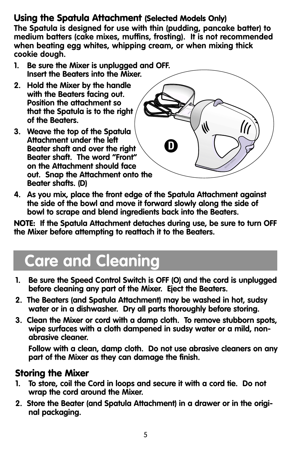 Care and cleaning | Black & Decker EHM90 User Manual | Page 5 / 16