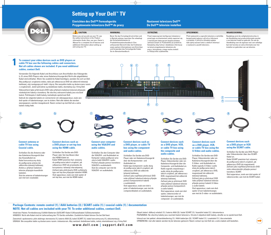 Dell LCD TV W3202C User Manual | 2 pages