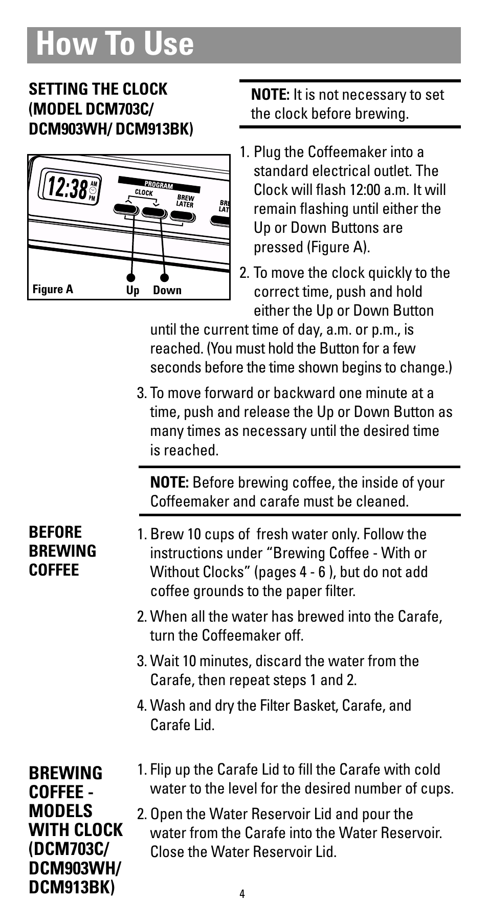 How to use | Black & Decker DCM912BK User Manual | Page 4 / 16