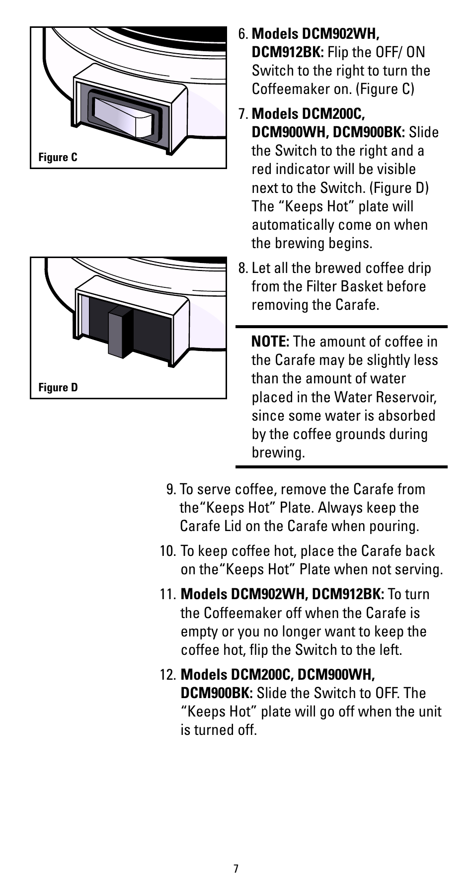 Black & Decker DCM912BK User Manual | Page 7 / 16