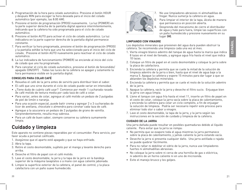 Cuidado y limpieza | Black & Decker DLX1050W User Manual | Page 11 / 15