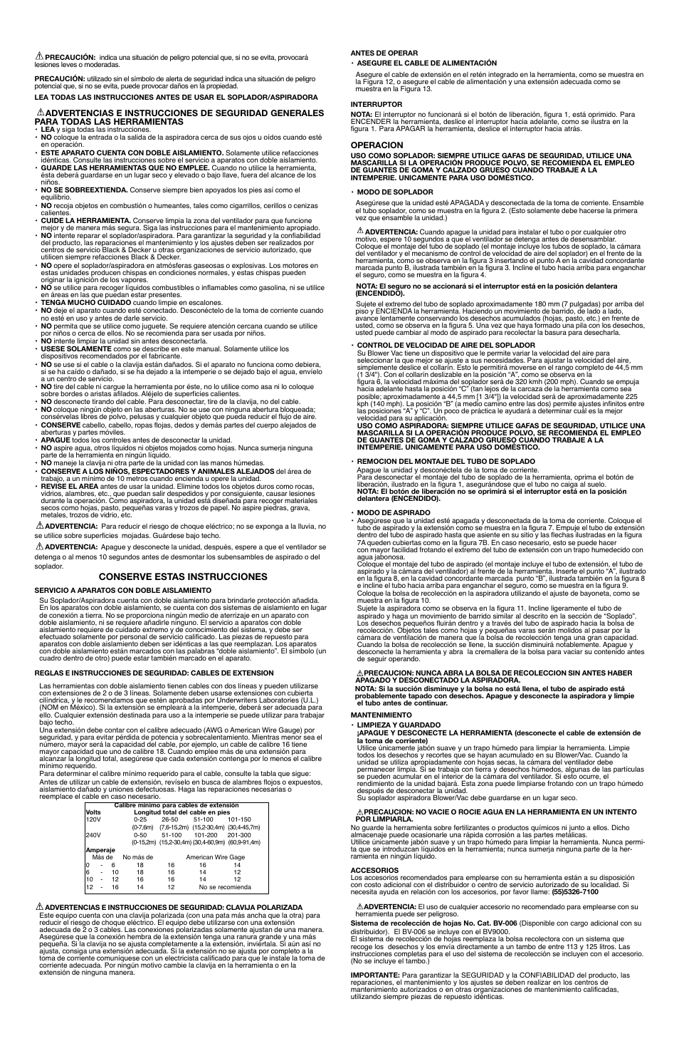 Conserve estas instrucciones | Black & Decker 625233-01 User Manual | Page 5 / 6