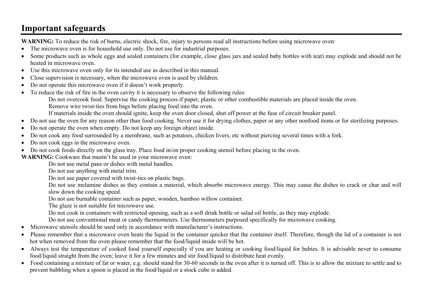 Important safeguards | Hyundai H-MW1525 User Manual | Page 4 / 32