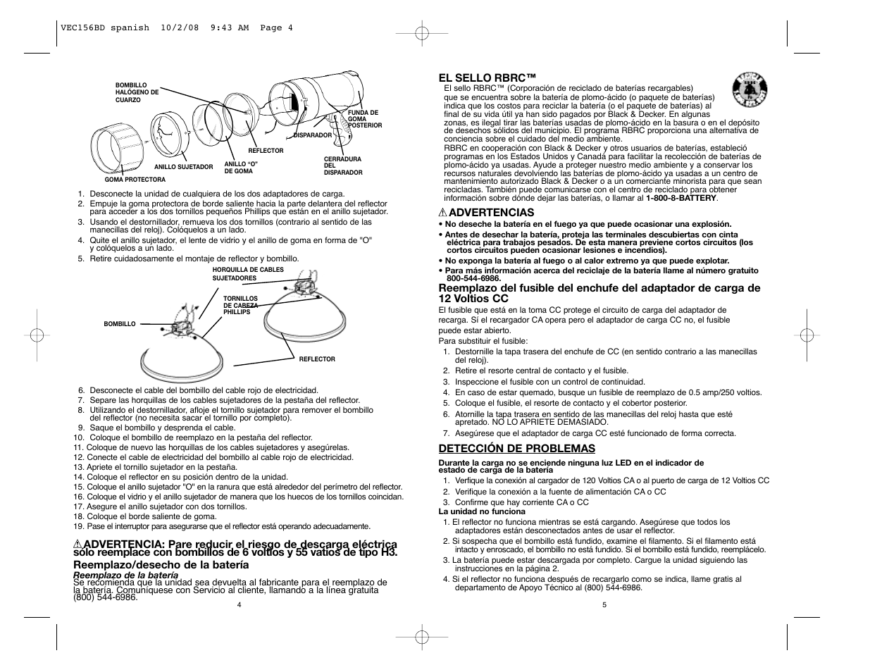 Black & Decker VEC156BD User Manual | Page 12 / 12