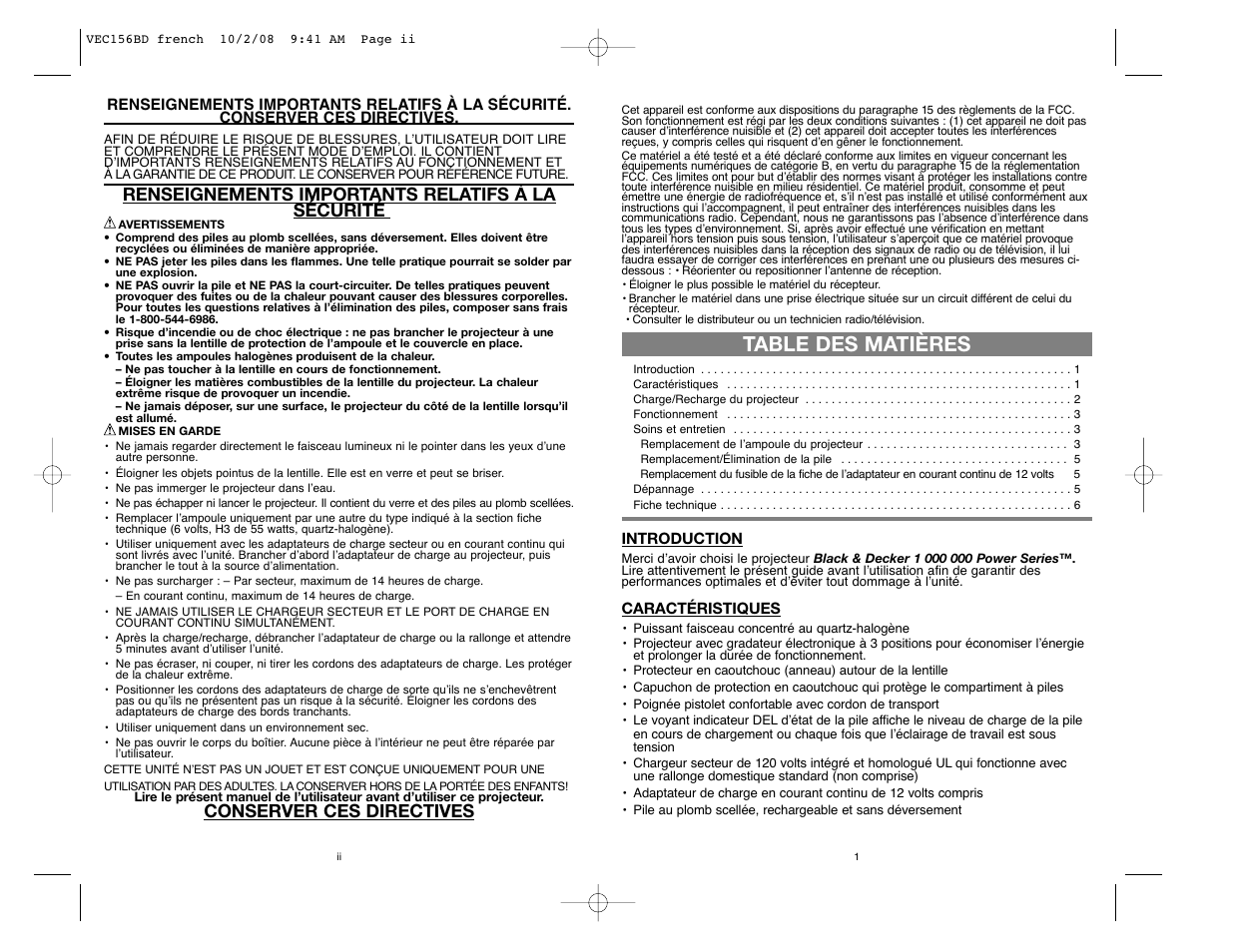 Black & Decker VEC156BD User Manual | Page 6 / 12