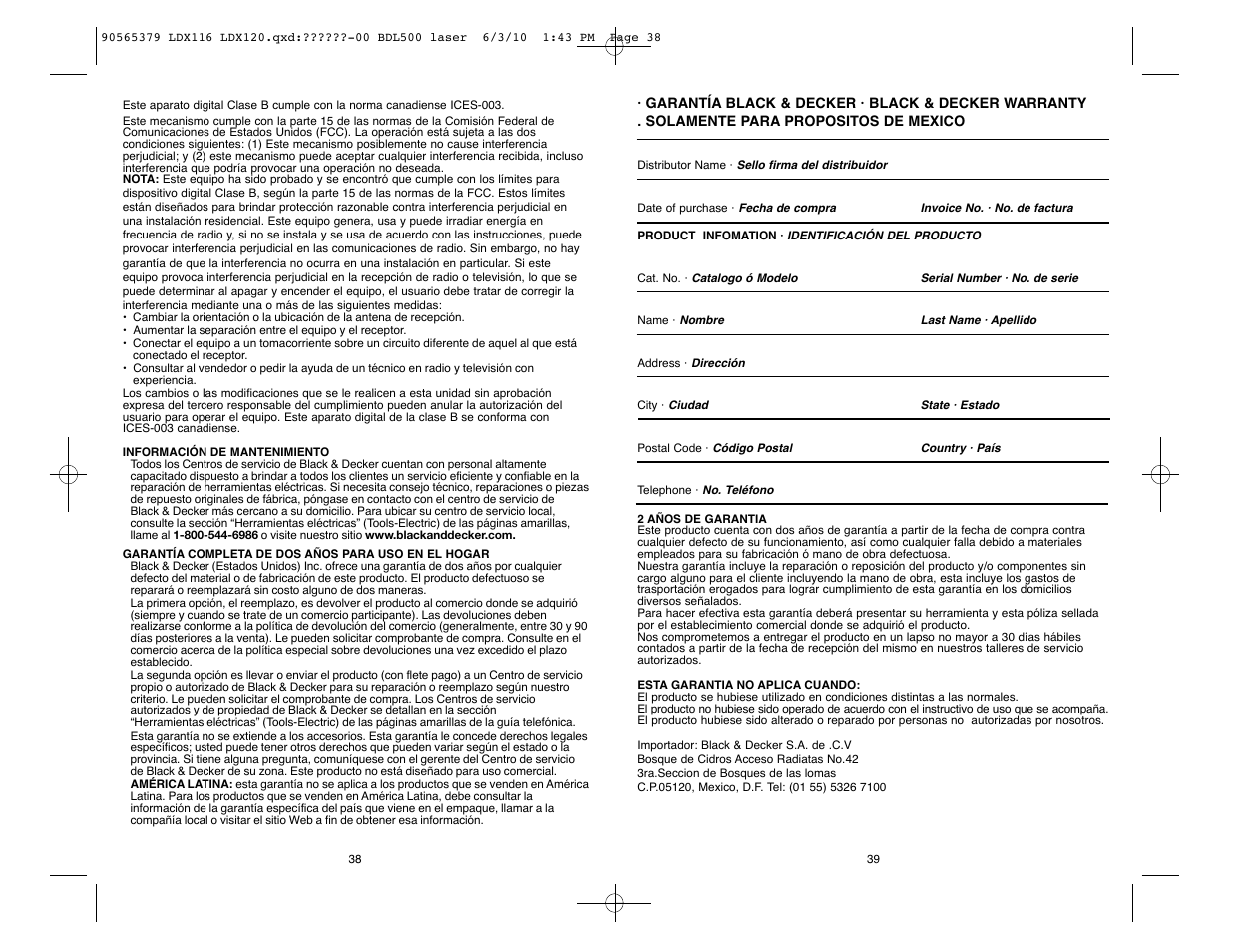 Black & Decker LDX116 User Manual | Page 20 / 21