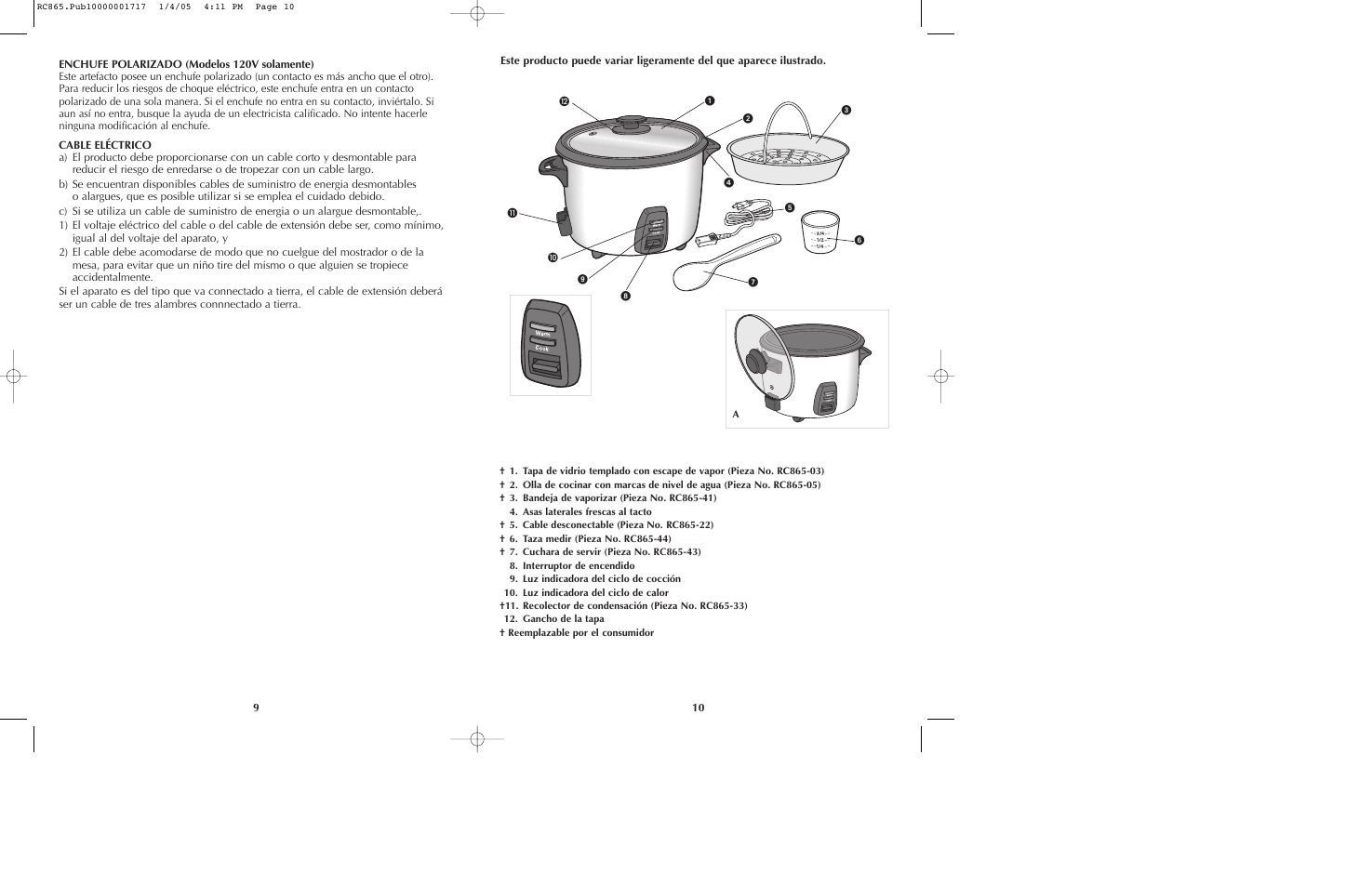 Black & Decker RC865 User Manual | Page 6 / 15