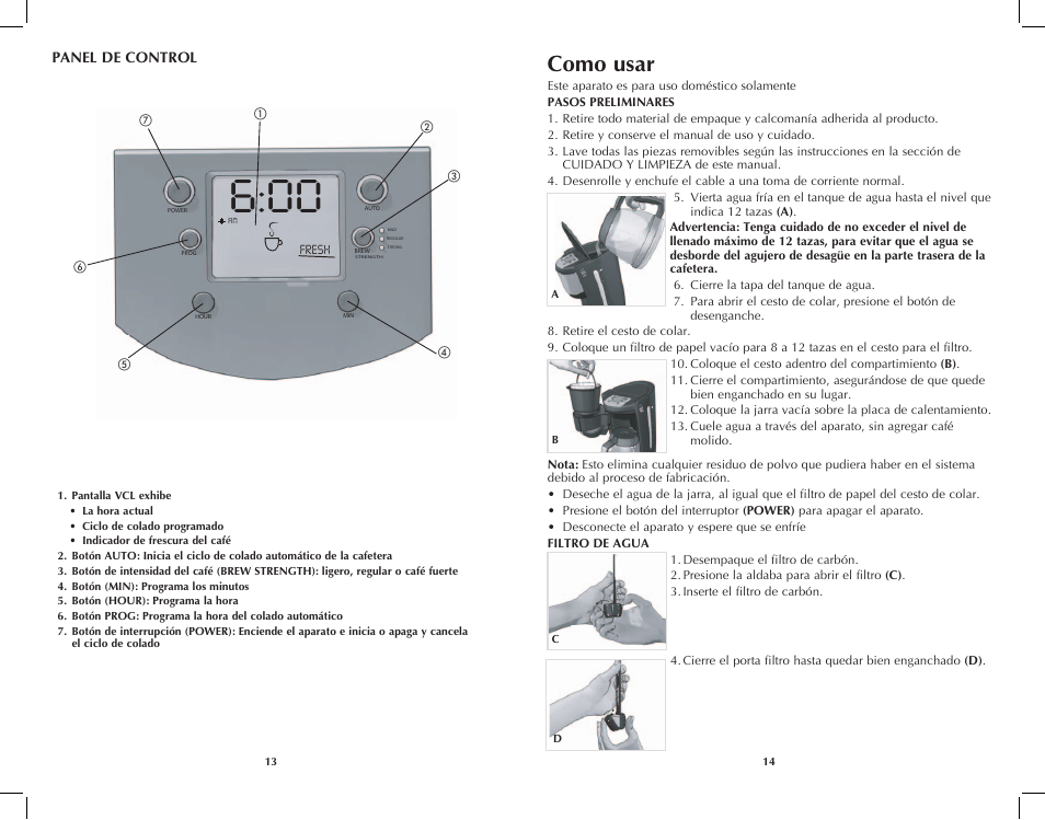 Como usar | Black & Decker DCM3250B User Manual | Page 8 / 19