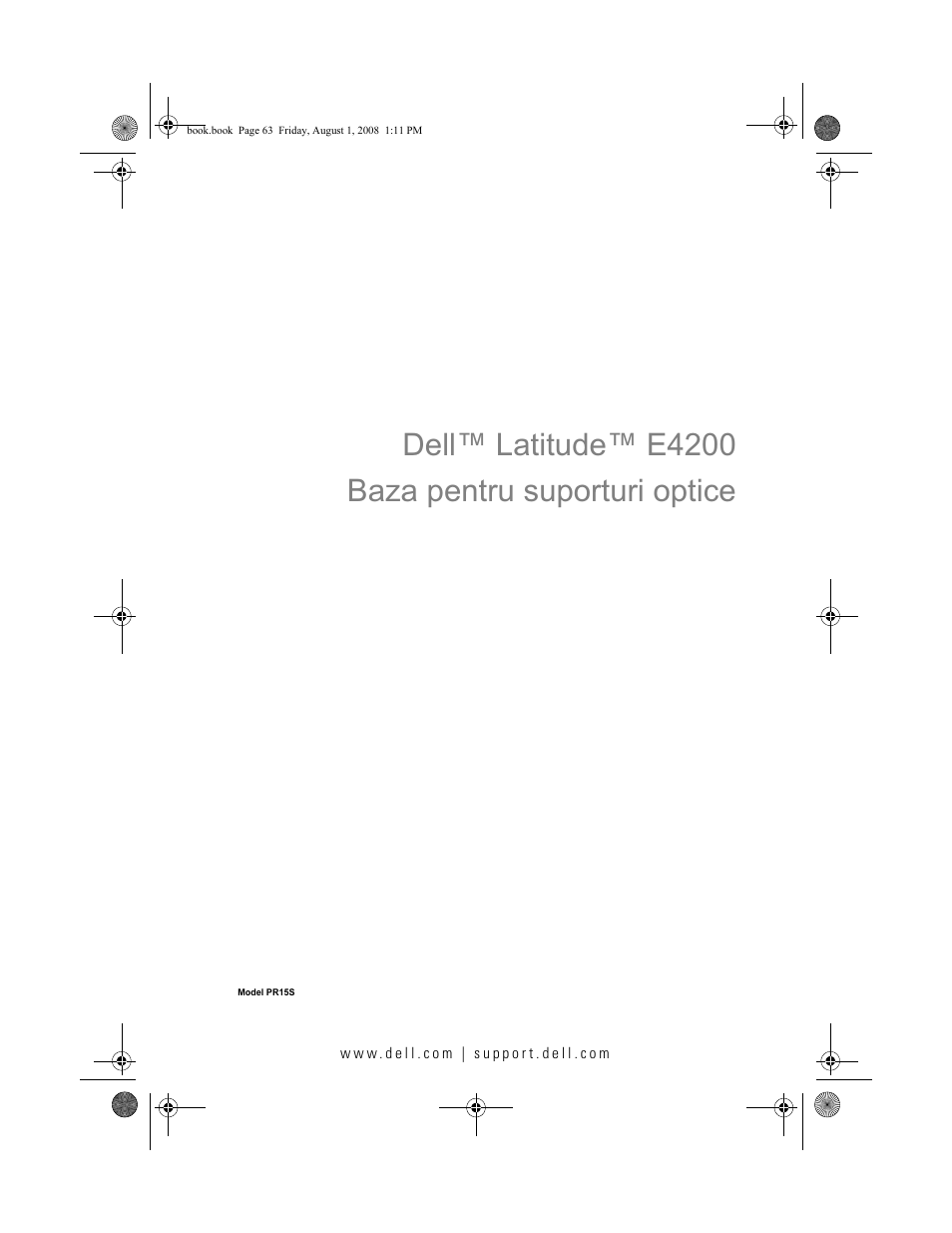 Dell™ latitude™ e4200 baza pentru suporturi optice | Dell Latitude E4200 (Late 2008) User Manual | Page 65 / 124