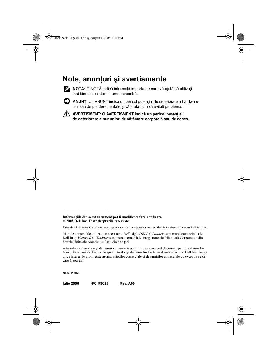 Dell Latitude E4200 (Late 2008) User Manual | Page 66 / 124