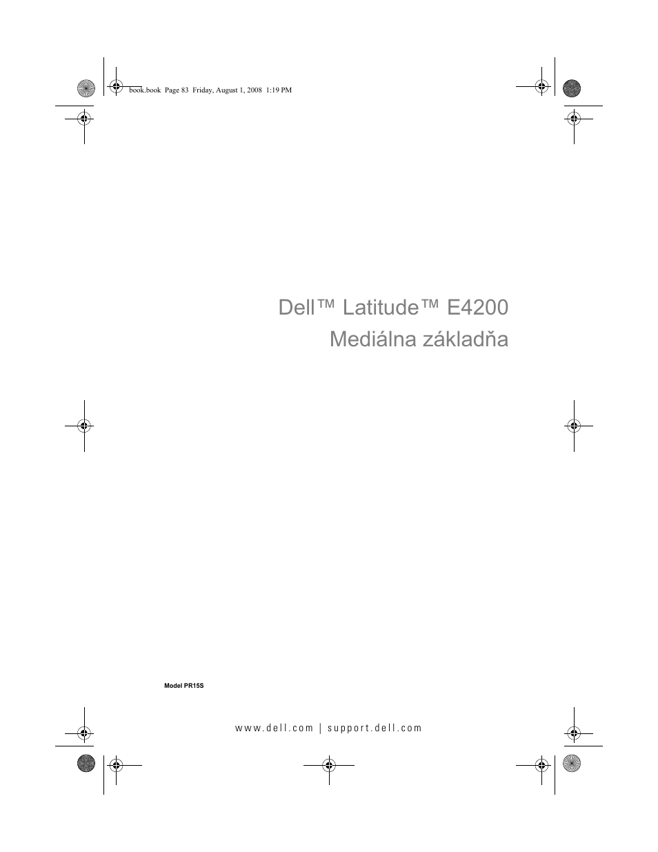 Dell™ latitude™ e4200 mediálna základňa | Dell Latitude E4200 (Late 2008) User Manual | Page 85 / 124