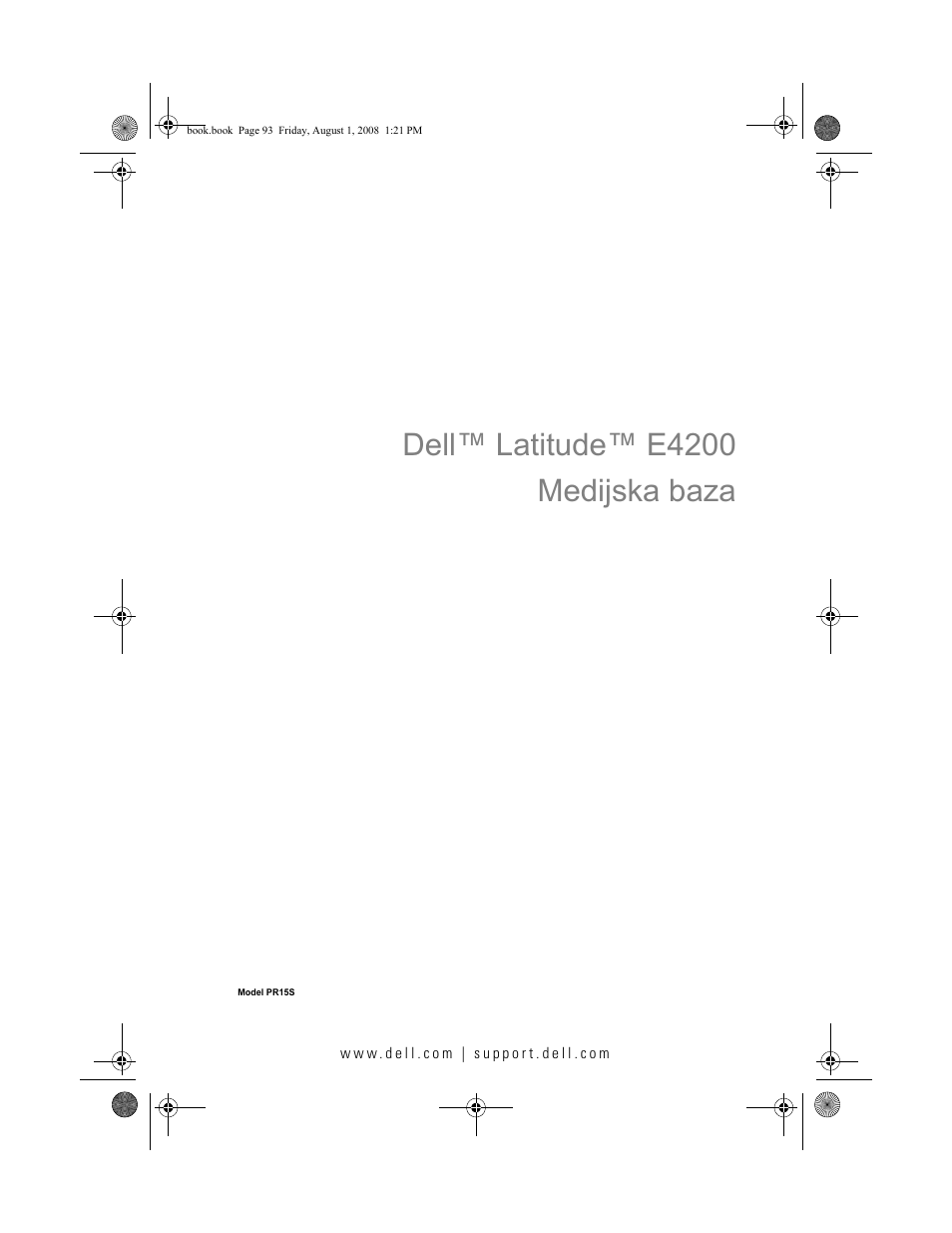 Dell™ latitude™ e4200 medijska baza | Dell Latitude E4200 (Late 2008) User Manual | Page 95 / 124