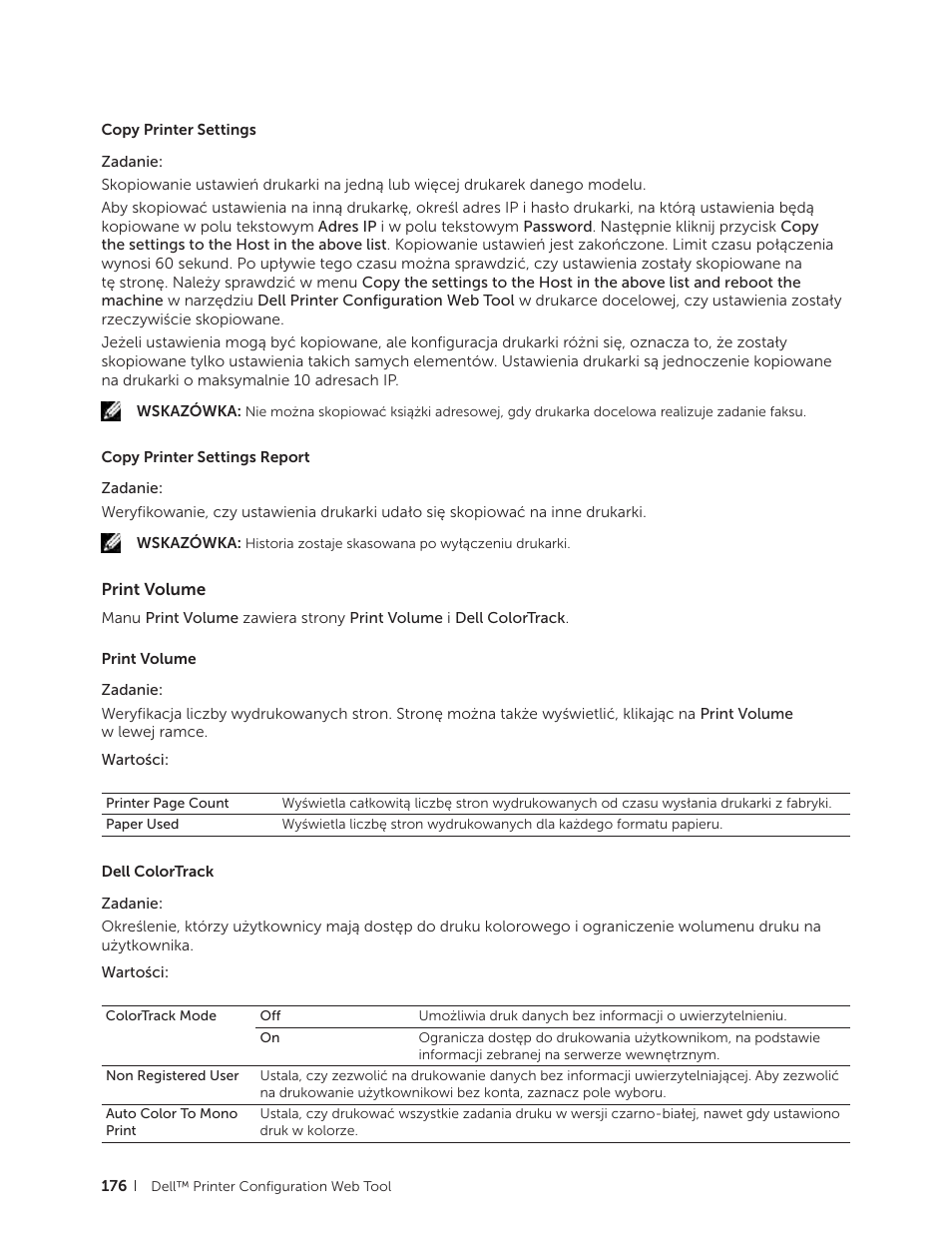 Print volume | Dell C2665dnf Color Laser Printer User Manual | Page 176 / 564