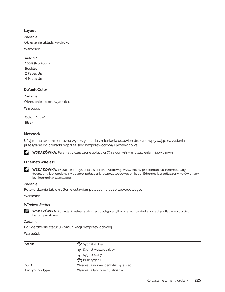 Network | Dell C2665dnf Color Laser Printer User Manual | Page 225 / 564