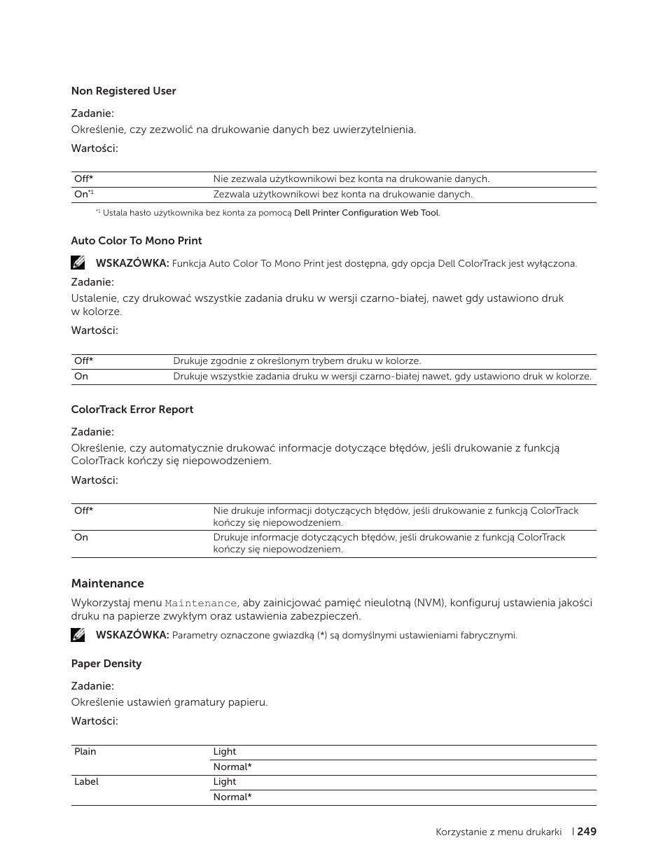 Maintenance | Dell C2665dnf Color Laser Printer User Manual | Page 249 / 564