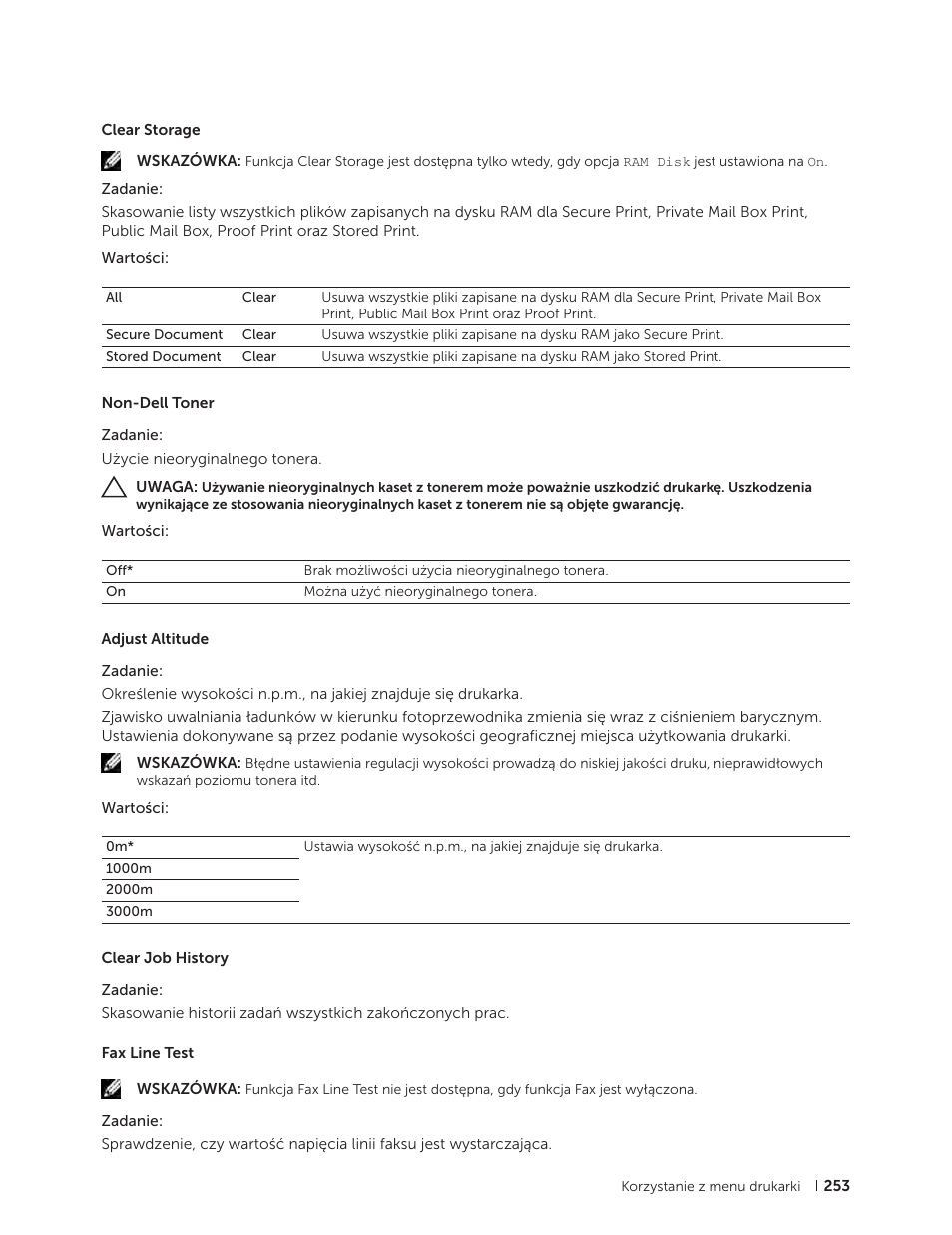 Dell C2665dnf Color Laser Printer User Manual | Page 253 / 564