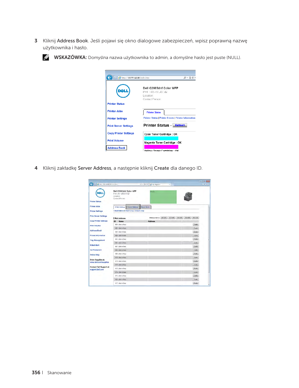 Dell C2665dnf Color Laser Printer User Manual | Page 356 / 564