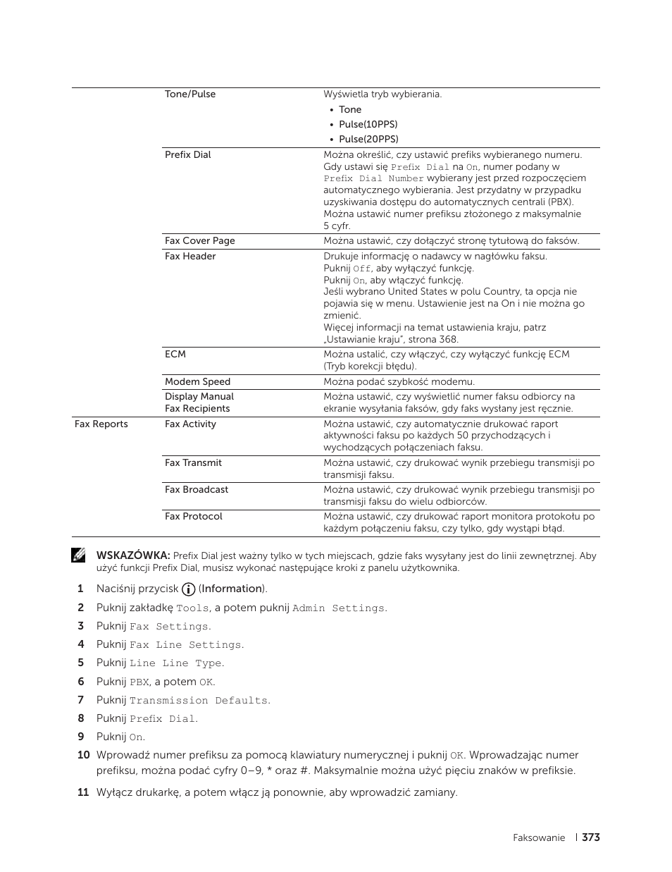 Dell C2665dnf Color Laser Printer User Manual | Page 373 / 564