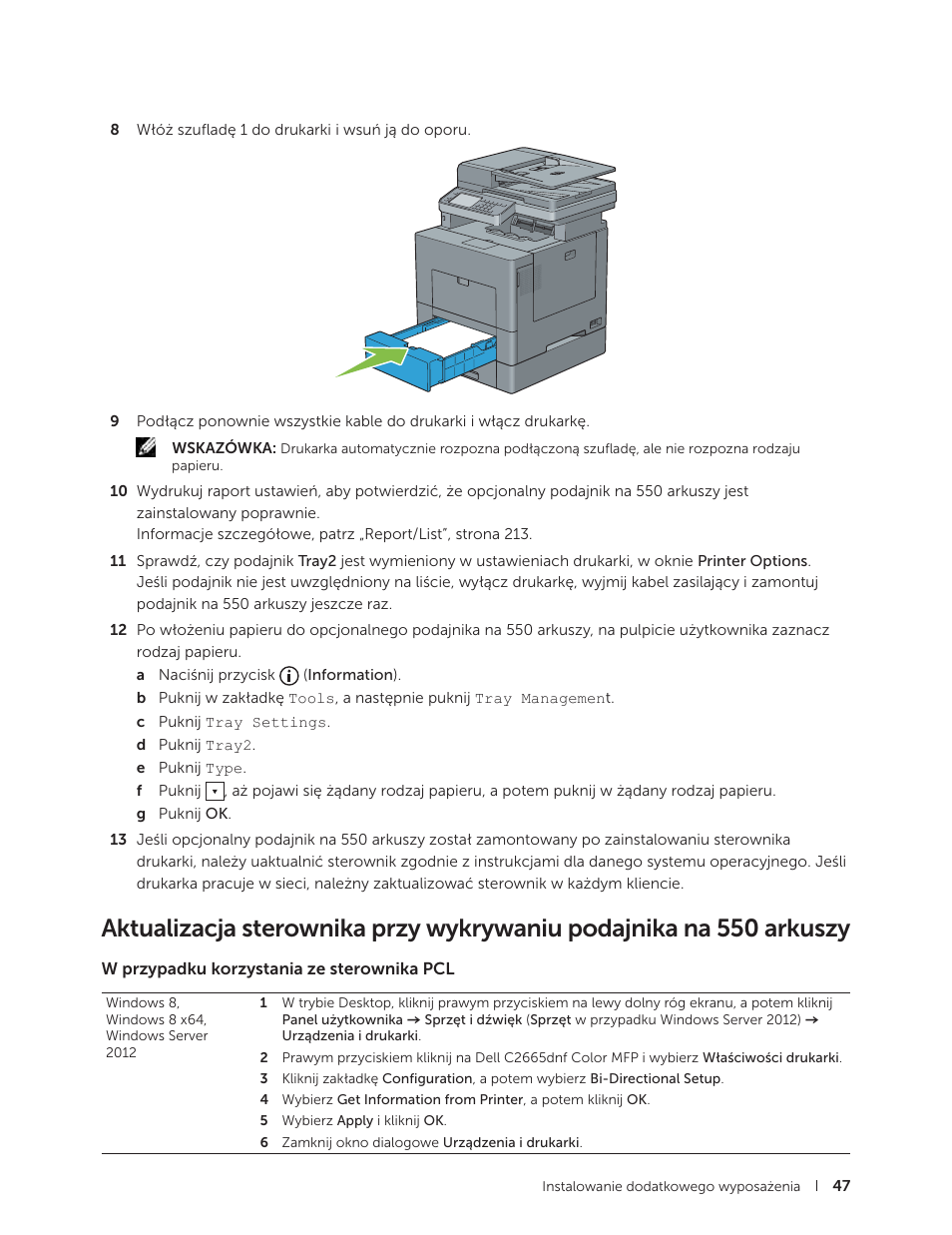 W przypadku korzystania ze sterownika pcl | Dell C2665dnf Color Laser Printer User Manual | Page 47 / 564