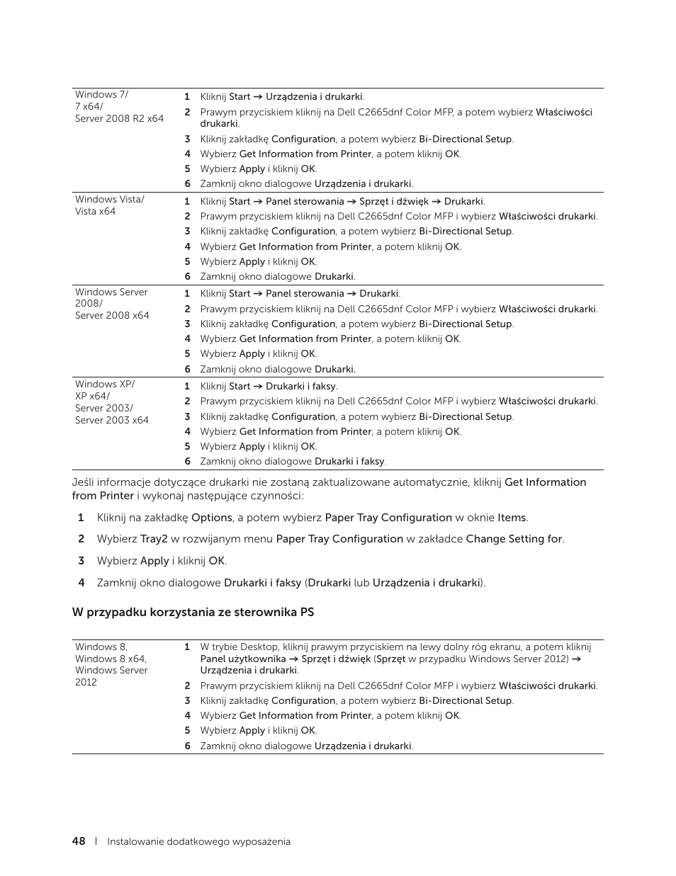 W przypadku korzystania ze sterownika ps | Dell C2665dnf Color Laser Printer User Manual | Page 48 / 564