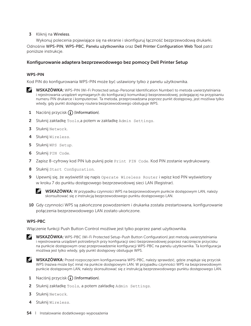 Dell C2665dnf Color Laser Printer User Manual | Page 54 / 564