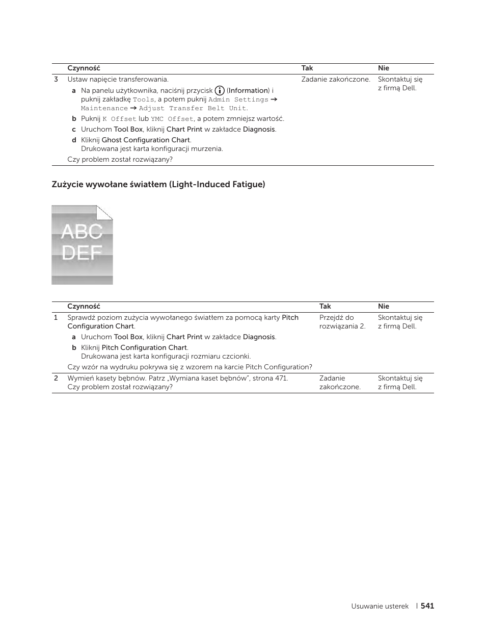 Zużycie wywołane światłem (light-induced fatigue) | Dell C2665dnf Color Laser Printer User Manual | Page 541 / 564