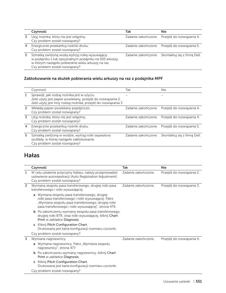 Hałas | Dell C2665dnf Color Laser Printer User Manual | Page 551 / 564