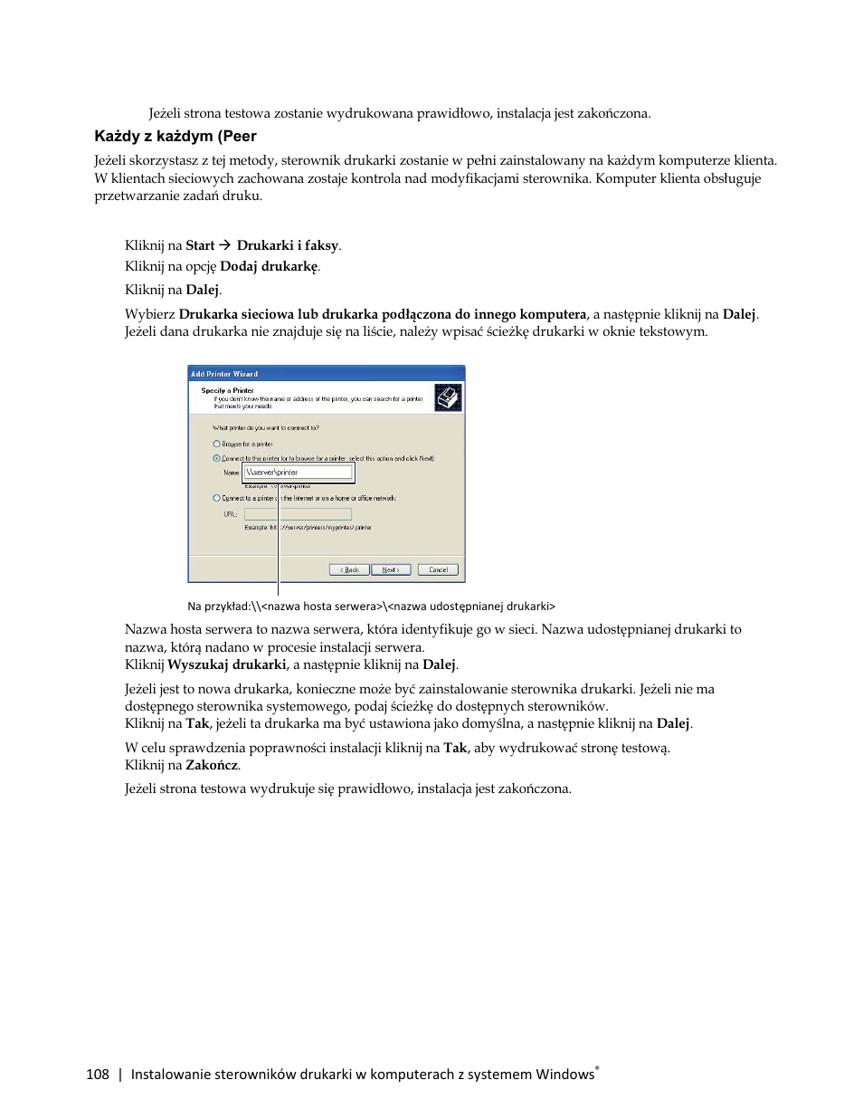 Każdy z każdym (peer-to-peer) | Dell C3765dnf Color Laser Printer User Manual | Page 110 / 580