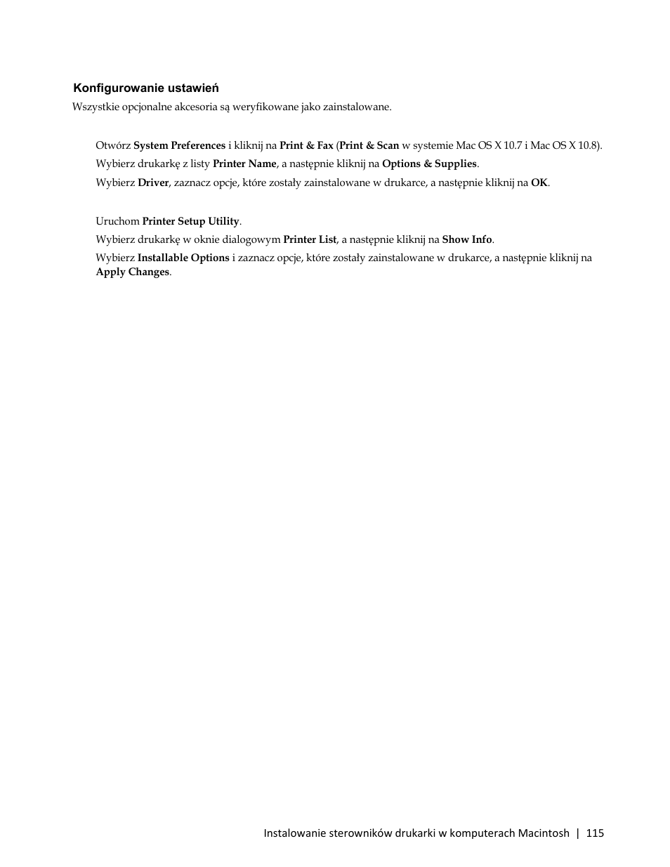 Konfigurowanie ustawień | Dell C3765dnf Color Laser Printer User Manual | Page 117 / 580