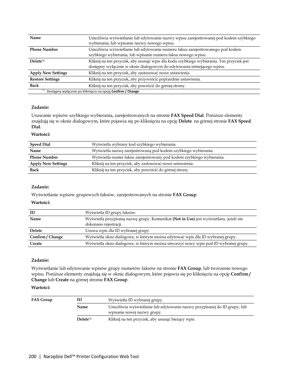 Wartości | Dell C3765dnf Color Laser Printer User Manual | Page 202 / 580