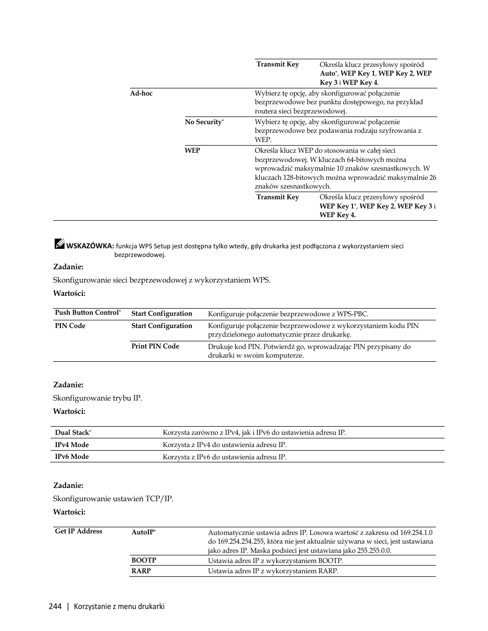 Zadanie | Dell C3765dnf Color Laser Printer User Manual | Page 246 / 580