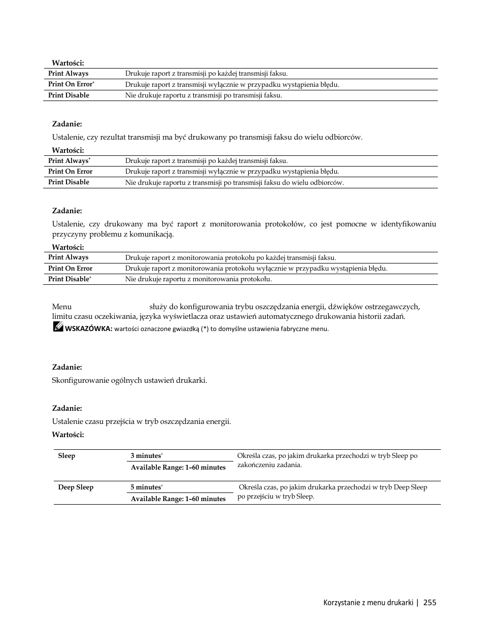 System settings | Dell C3765dnf Color Laser Printer User Manual | Page 257 / 580