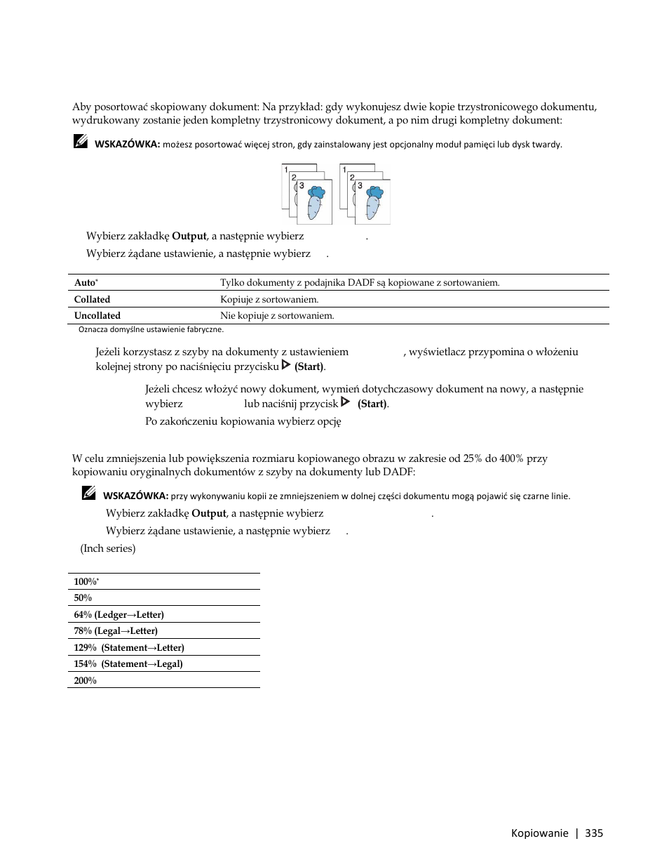 Collation, Reduce / enlarge | Dell C3765dnf Color Laser Printer User Manual | Page 337 / 580