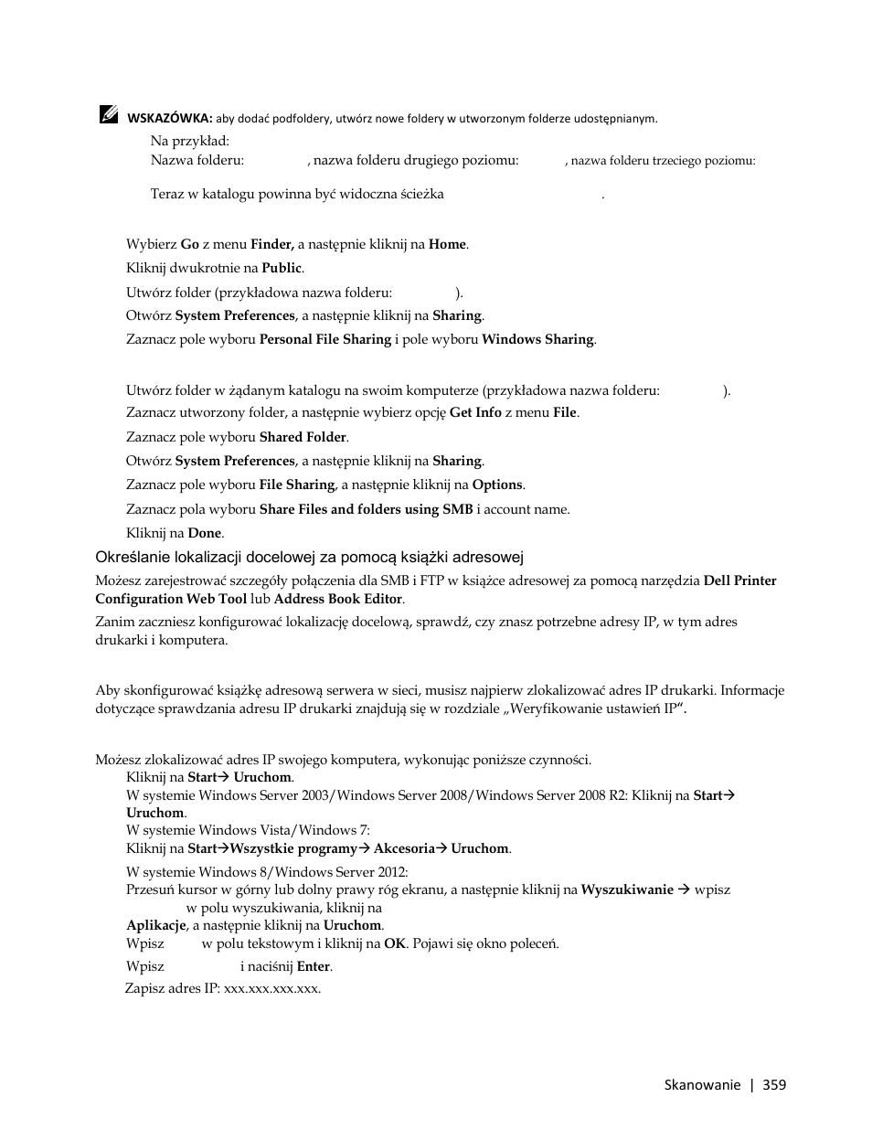 Na przykład, W systemie windows 8/windows server 2012 | Dell C3765dnf Color Laser Printer User Manual | Page 361 / 580
