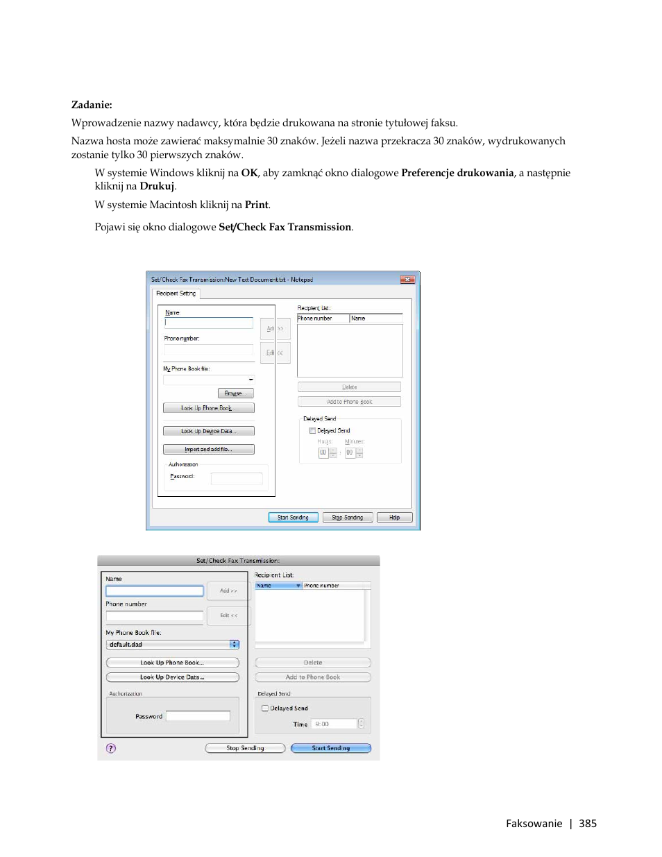 W systemie macintosh kliknij na print | Dell C3765dnf Color Laser Printer User Manual | Page 387 / 580