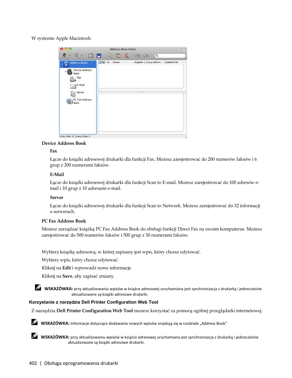 W systemie apple macintosh | Dell C3765dnf Color Laser Printer User Manual | Page 404 / 580