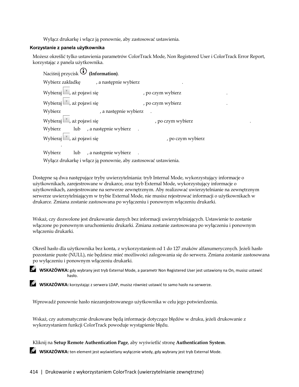 Authentication system | Dell C3765dnf Color Laser Printer User Manual | Page 416 / 580