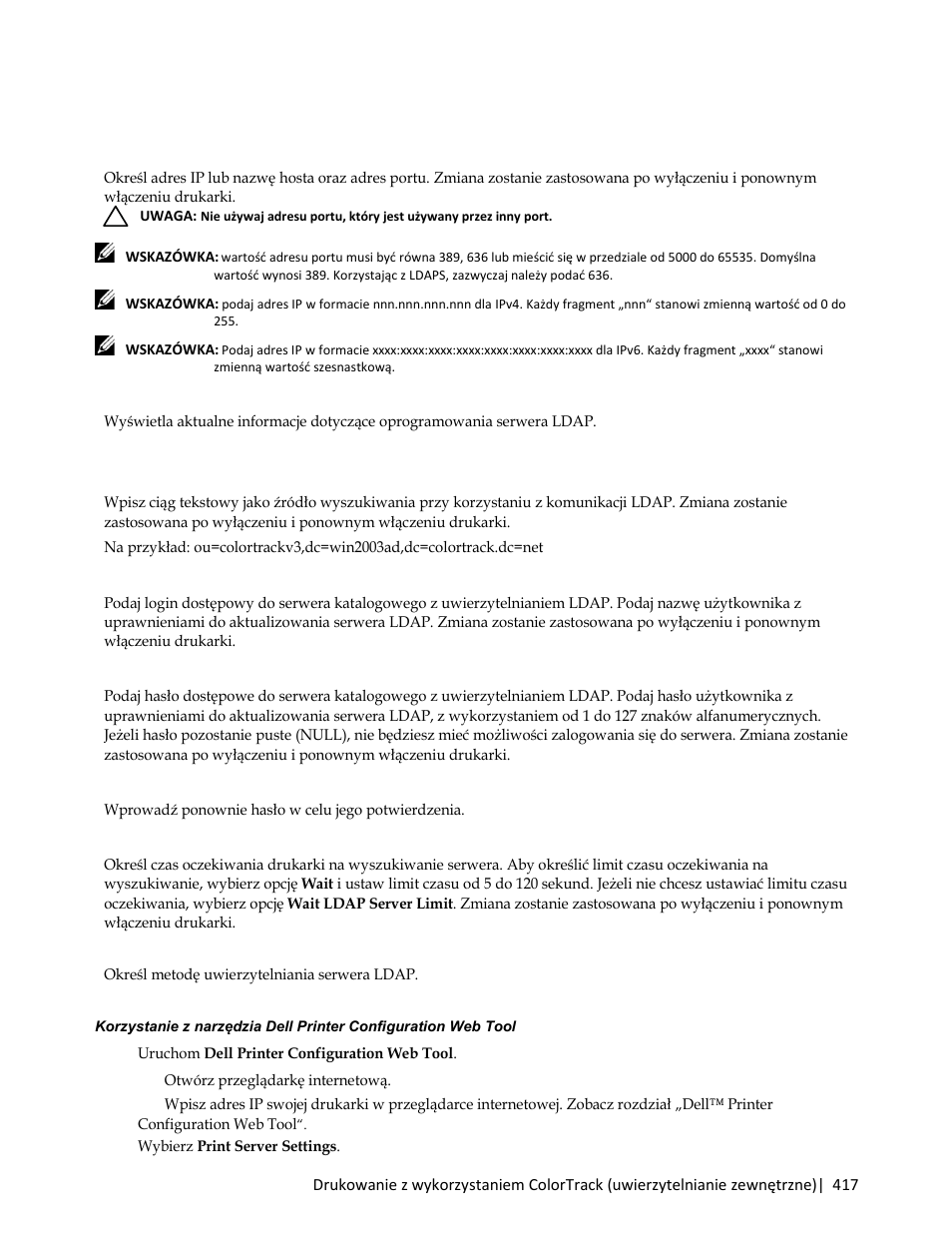 Ldap authentication | Dell C3765dnf Color Laser Printer User Manual | Page 419 / 580