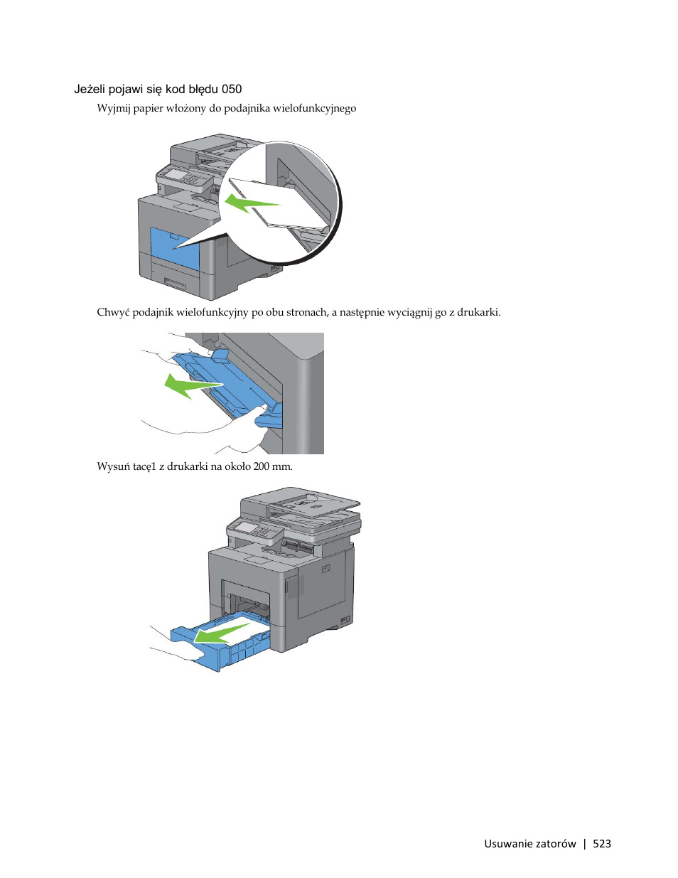 Jeżeli pojawi się kod błędu 050-129 | Dell C3765dnf Color Laser Printer User Manual | Page 525 / 580