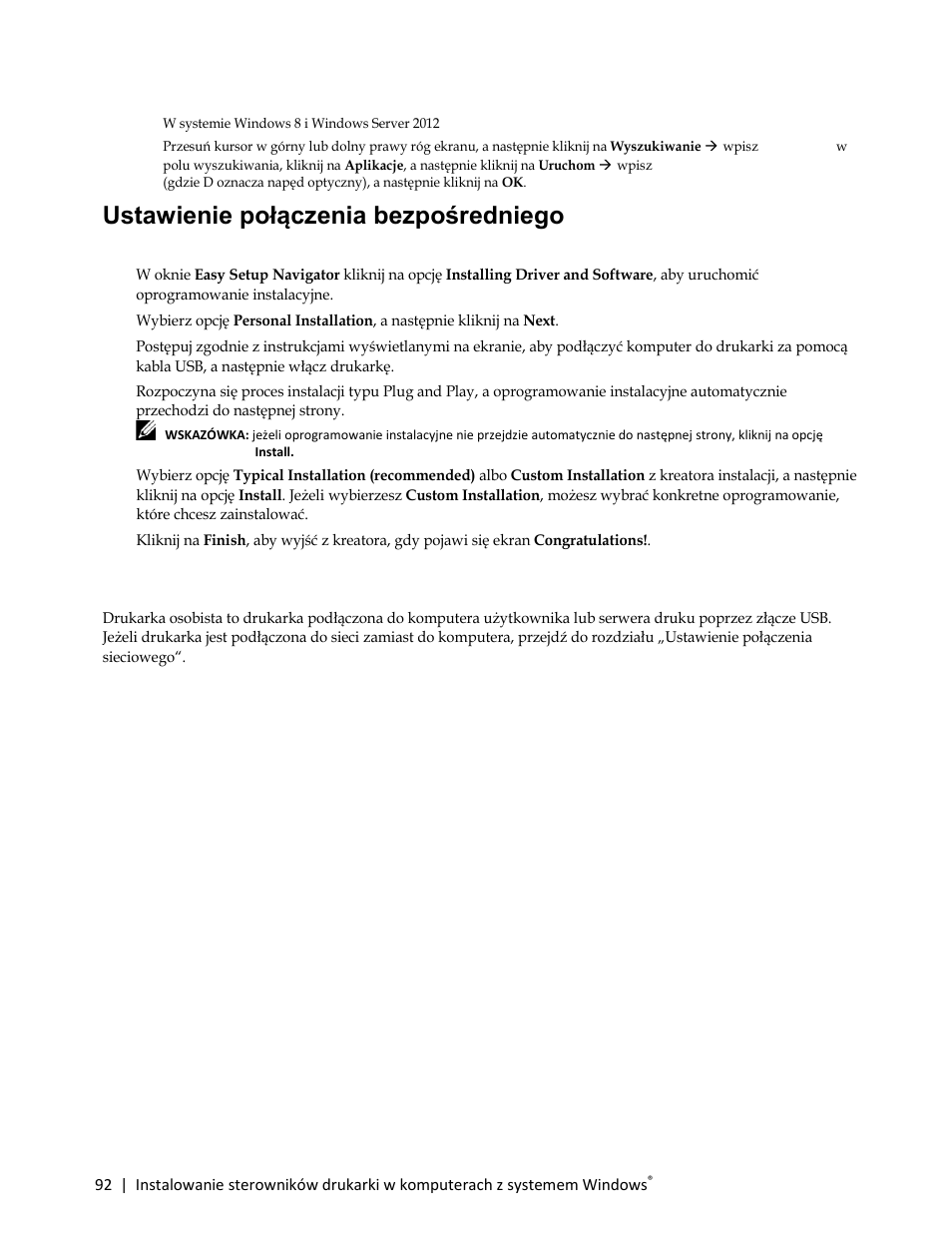 Ustawienie połączenia bezpośredniego | Dell C3765dnf Color Laser Printer User Manual | Page 94 / 580