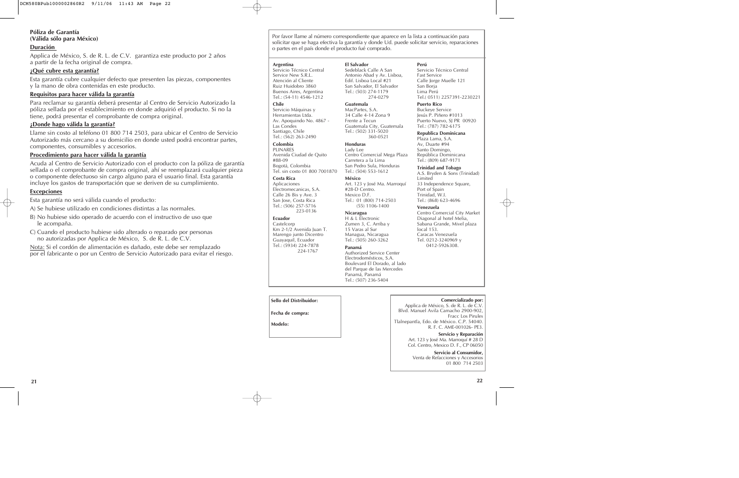 Black & Decker DCM575B User Manual | Page 12 / 13