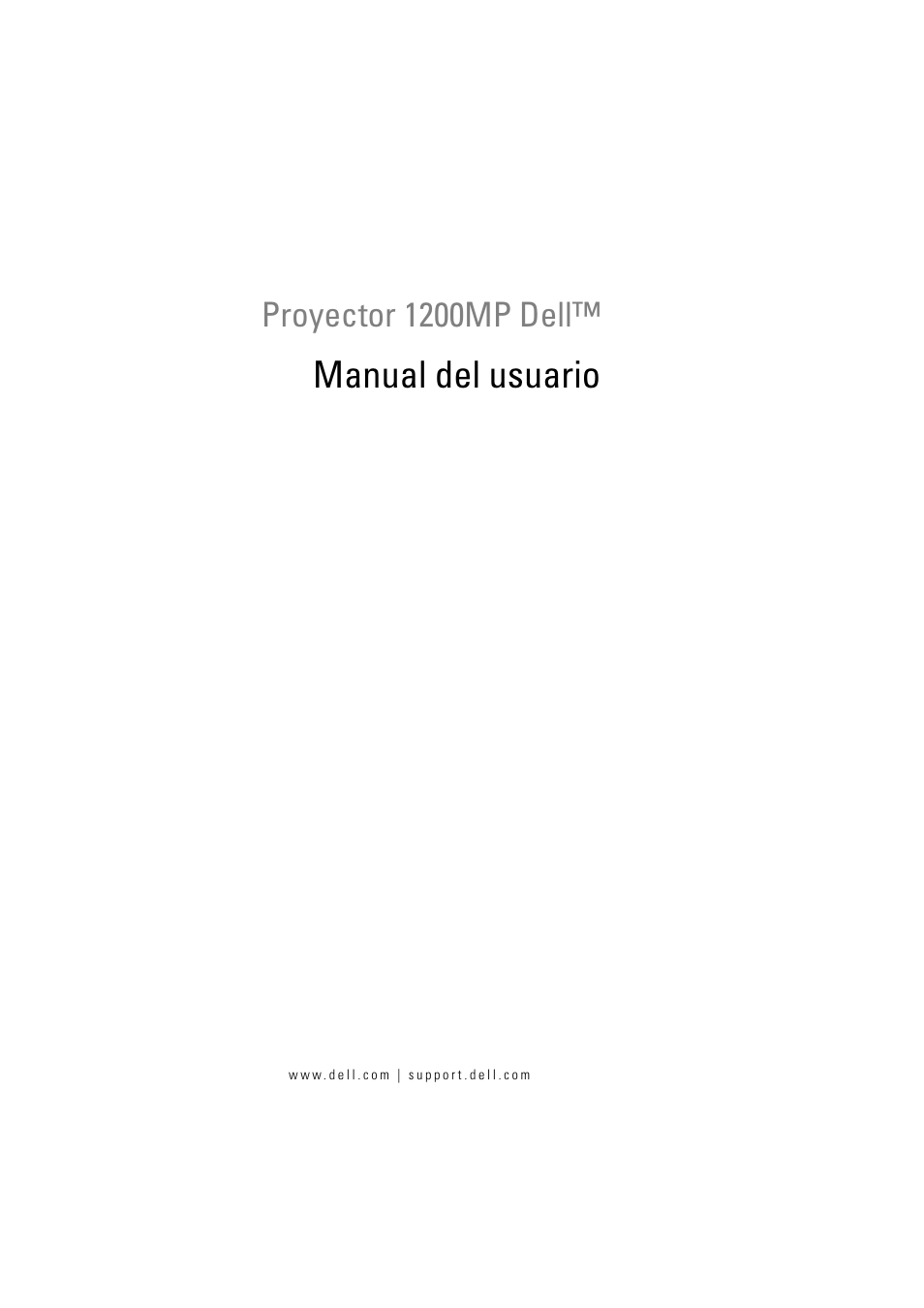 Proyector 1200mp dell, Manual del usuario | Dell Projector 1200MP User Manual | Page 197 / 904