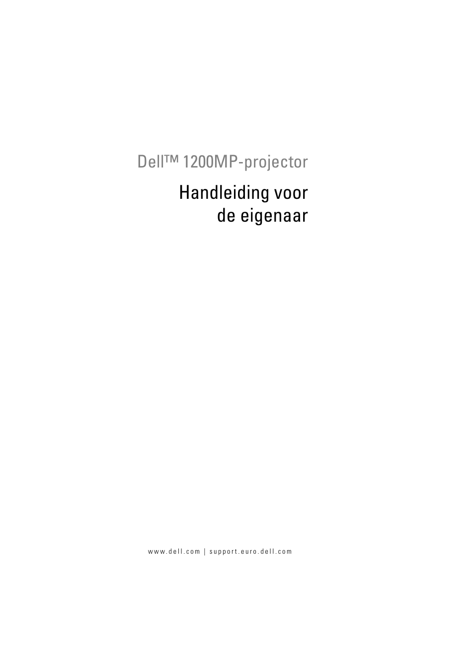 Dell™ 1200mp-projector, Handleiding voor de eigenaar | Dell Projector 1200MP User Manual | Page 325 / 904
