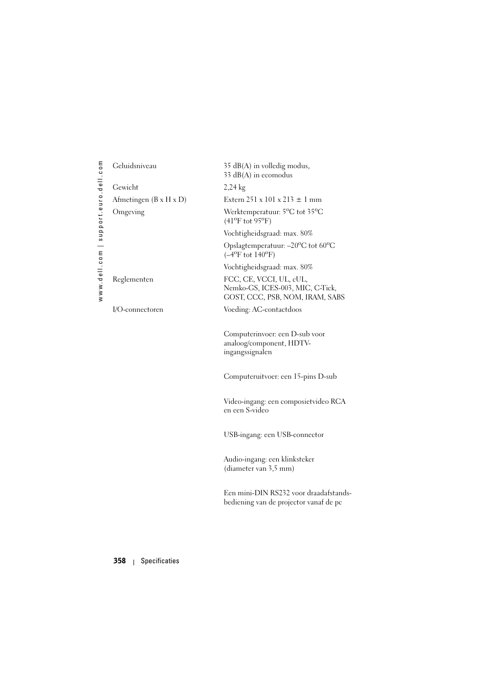 Dell Projector 1200MP User Manual | Page 358 / 904