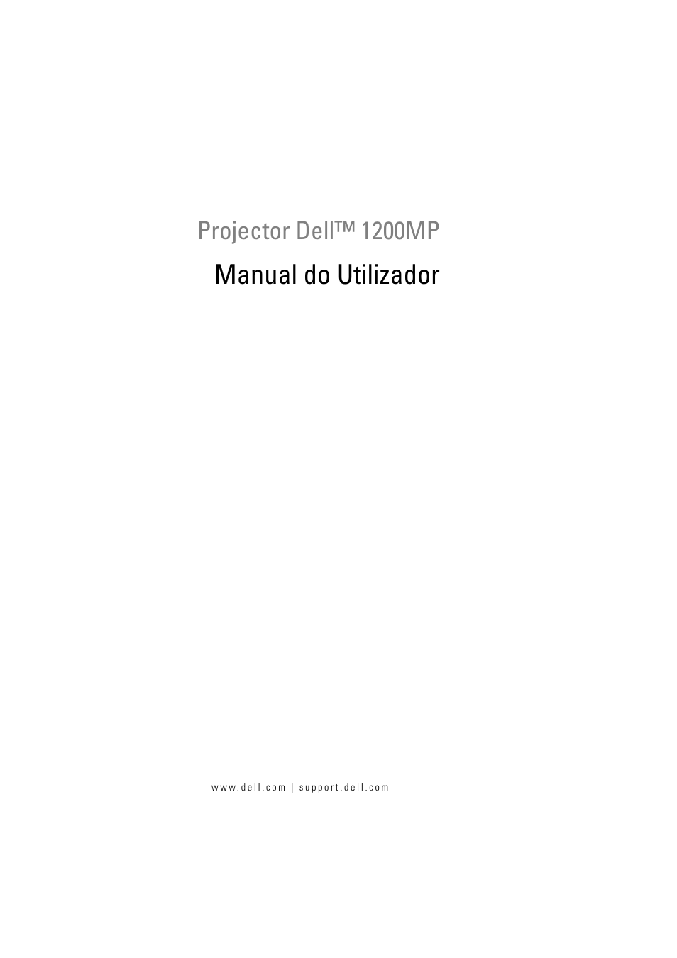 Projector dell™ 1200mp, Manual do utilizador | Dell Projector 1200MP User Manual | Page 461 / 904