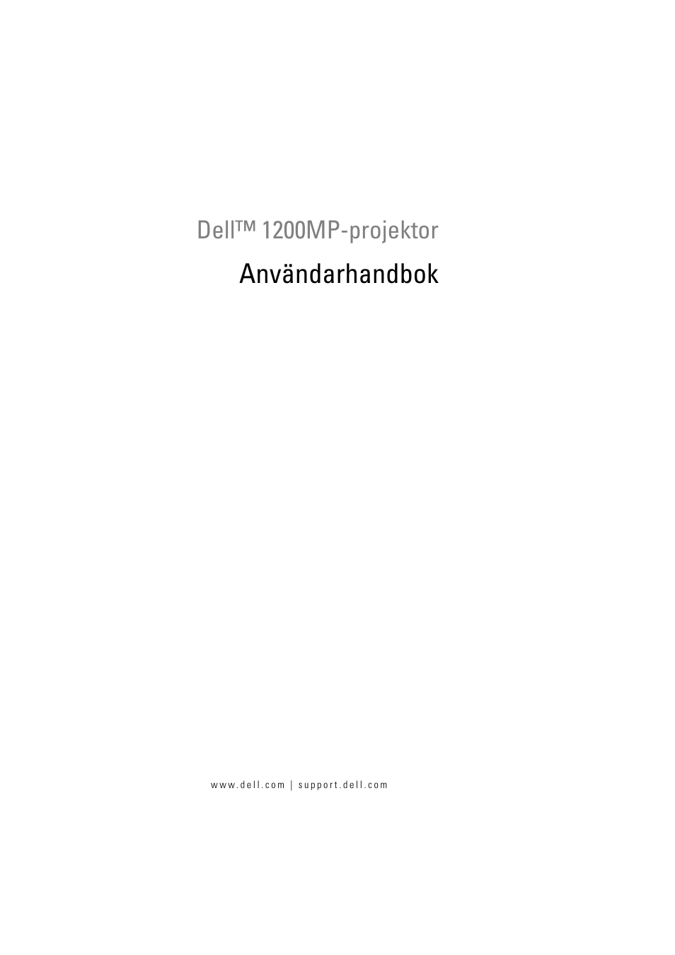 Dell™ 1200mp-projektor, Användarhandbok | Dell Projector 1200MP User Manual | Page 847 / 904